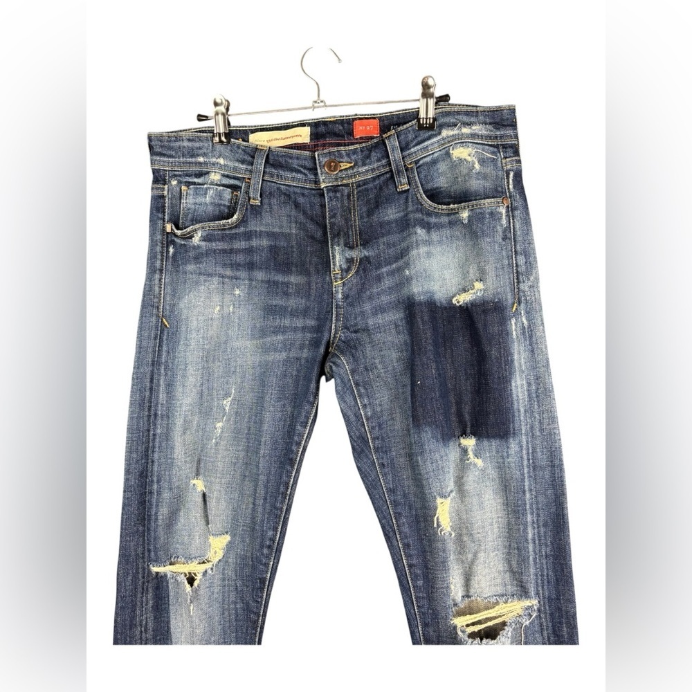 EUC Pilcro and the Letterpress Women's Distressed Mid-rise Straight Leg Jeans 27 - Picture 7 of 14